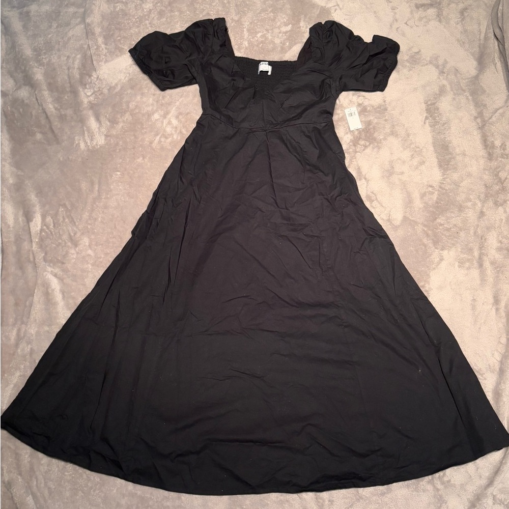 Black long dress with pockets